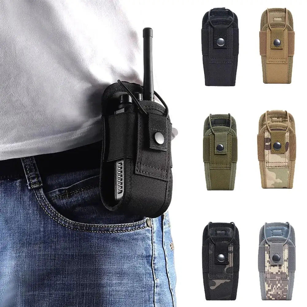 Tactical Radio Holder Molle Radio Pouch Case Heavy Duty Radios Holster Bag for Two Ways Walkie Talkies Baofeng Hunting Equipment