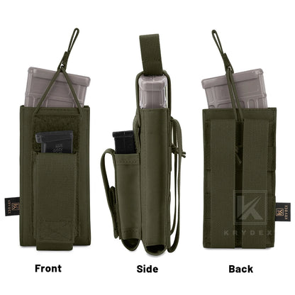 KRYDEX Tactical Magazine Pouch Single Open-Top 5.56 M4 M16 AR15 Rifle & Pistol Mag Pouch Holster Hunting Vest Accessories