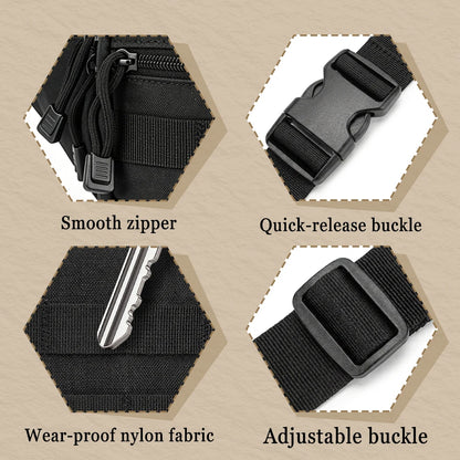 Concealed Carry Gun Bag Tactical Pistol Bag with Holster Adjustable Belt Fanny Pack Hidden Gun Pouch MOLLE Waist Bag Hunting