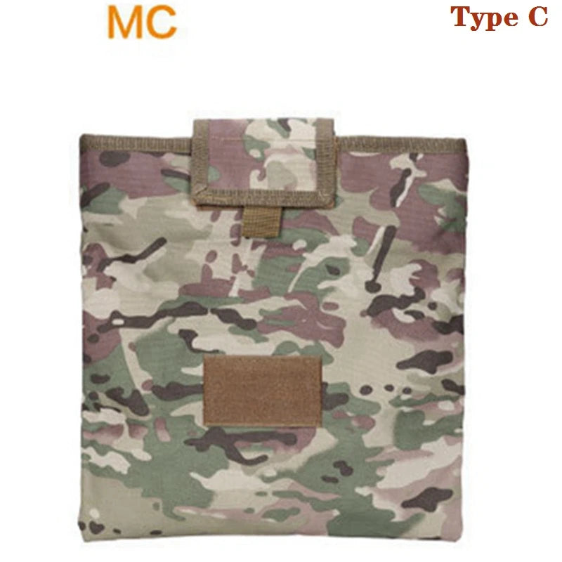 Tactical Molle Folding Magazine Dump Drop Pouch Utility Drawstring Recovery Mag Holster Ammo Bag Hunting Accessories Pouch