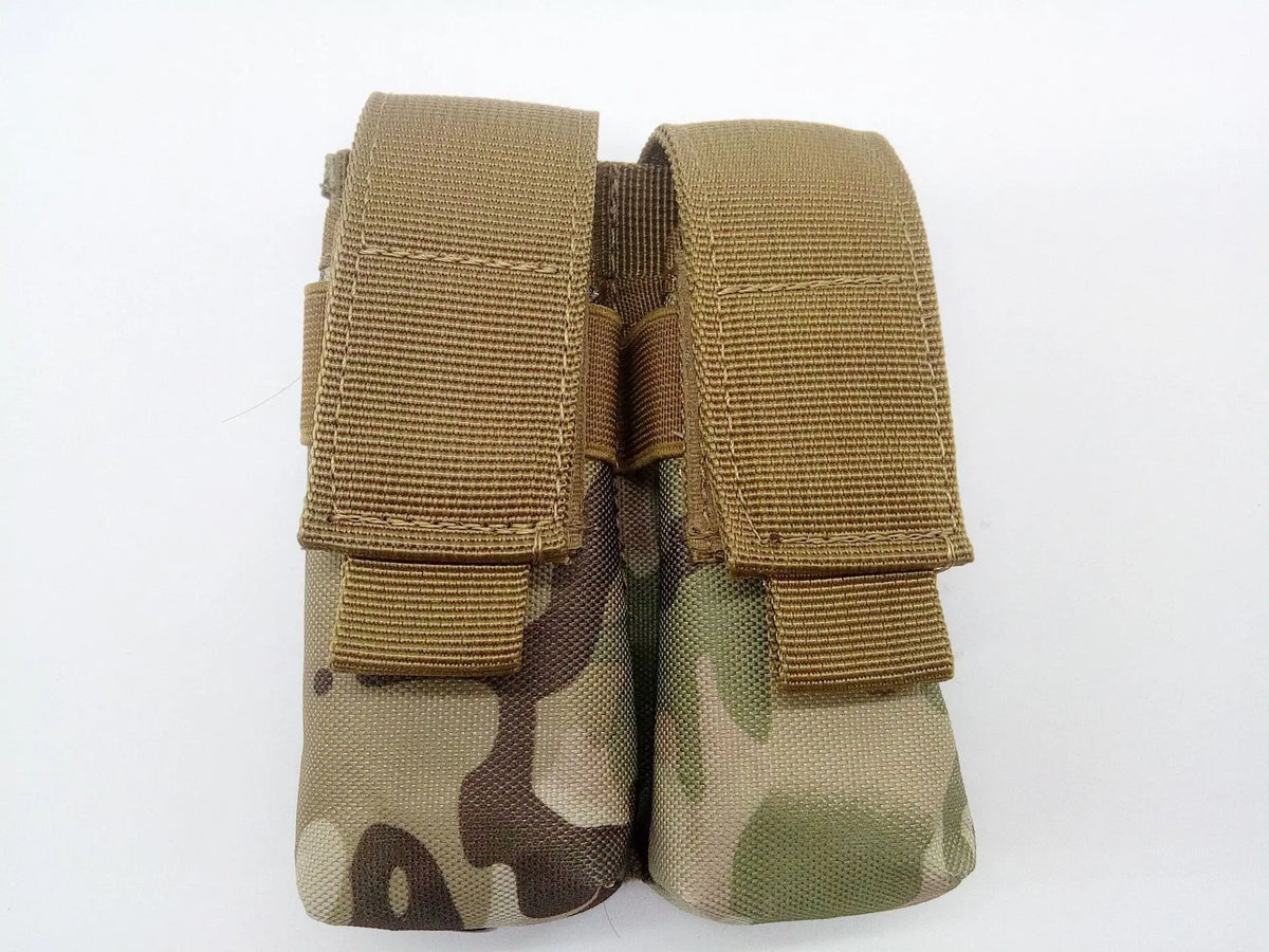 Molle 9mm Double Pistol Magazine Pouch Mag Holster Outdoor Hunting Accessories Flashlight Holder EDC Tool Waist Bag Vest Pouches