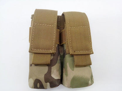 Molle 9mm Double Pistol Magazine Pouch Mag Holster Outdoor Hunting Accessories Flashlight Holder EDC Tool Waist Bag Vest Pouches