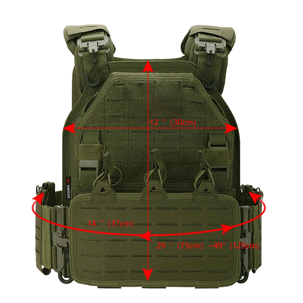 Men Molle Chest Bag Adjustable Nylon Casual Vest Bags Multifunctional Waterproof Wear- Easy Operate for Outdoor Camping