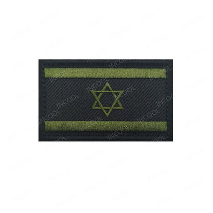 Israel Flag Embroidered Patches PVC Rubber Israeli Sticker Appliqued For Clothing