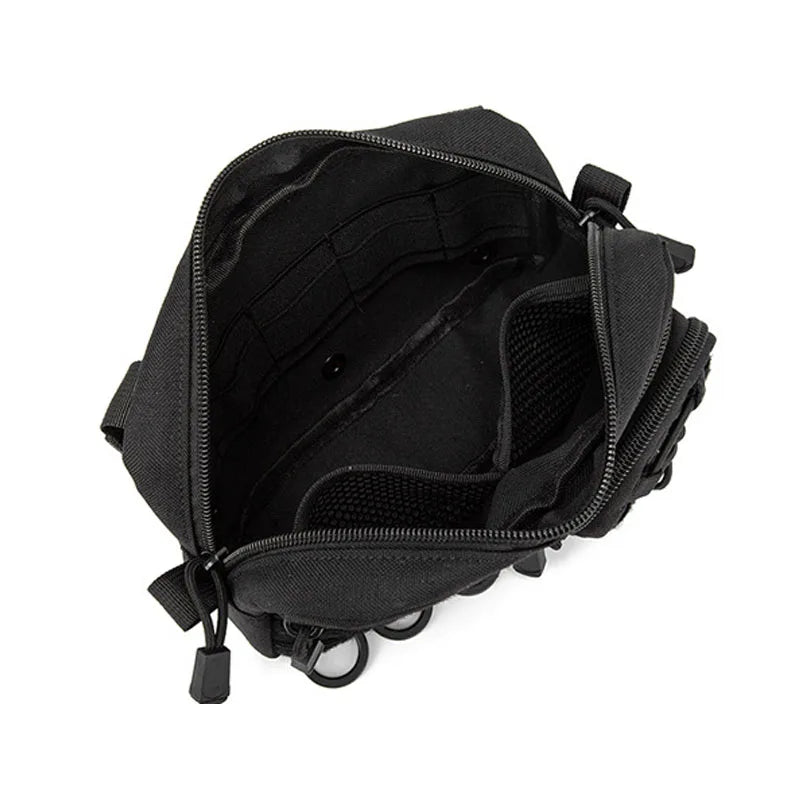 Tactical MOLLE Admin Pouch Horizontal Front Drawstring Pocket EDC Utility Organizer Waist Pack for EMT Hunting Outdoor