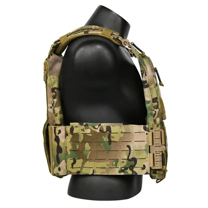 Nylon Large Size Multicam Chaleco Tactico,28x35cm Plate Carrier,Ranger Green,Tactical Vest for SAPI 11*14 Inch Plate