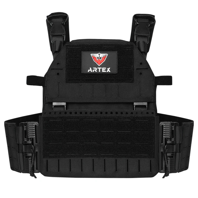 1000D Polyester with Triple Equipment Security Tactical Vest Camo Laser Cut Molle Quick Release Plate Carrier Tactical Vest