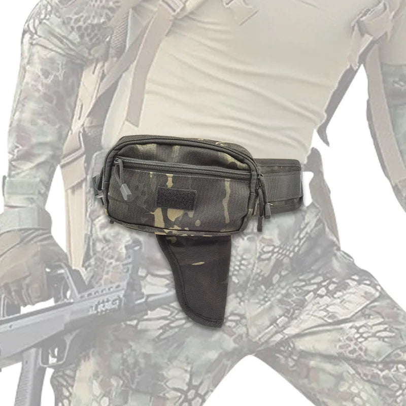 Tactical Waist Bag With Concealed Hand Gun Holsters for Glock 17 19 43 1911 Pistols, EDC Portable Utility Belt Pouch for Hunting