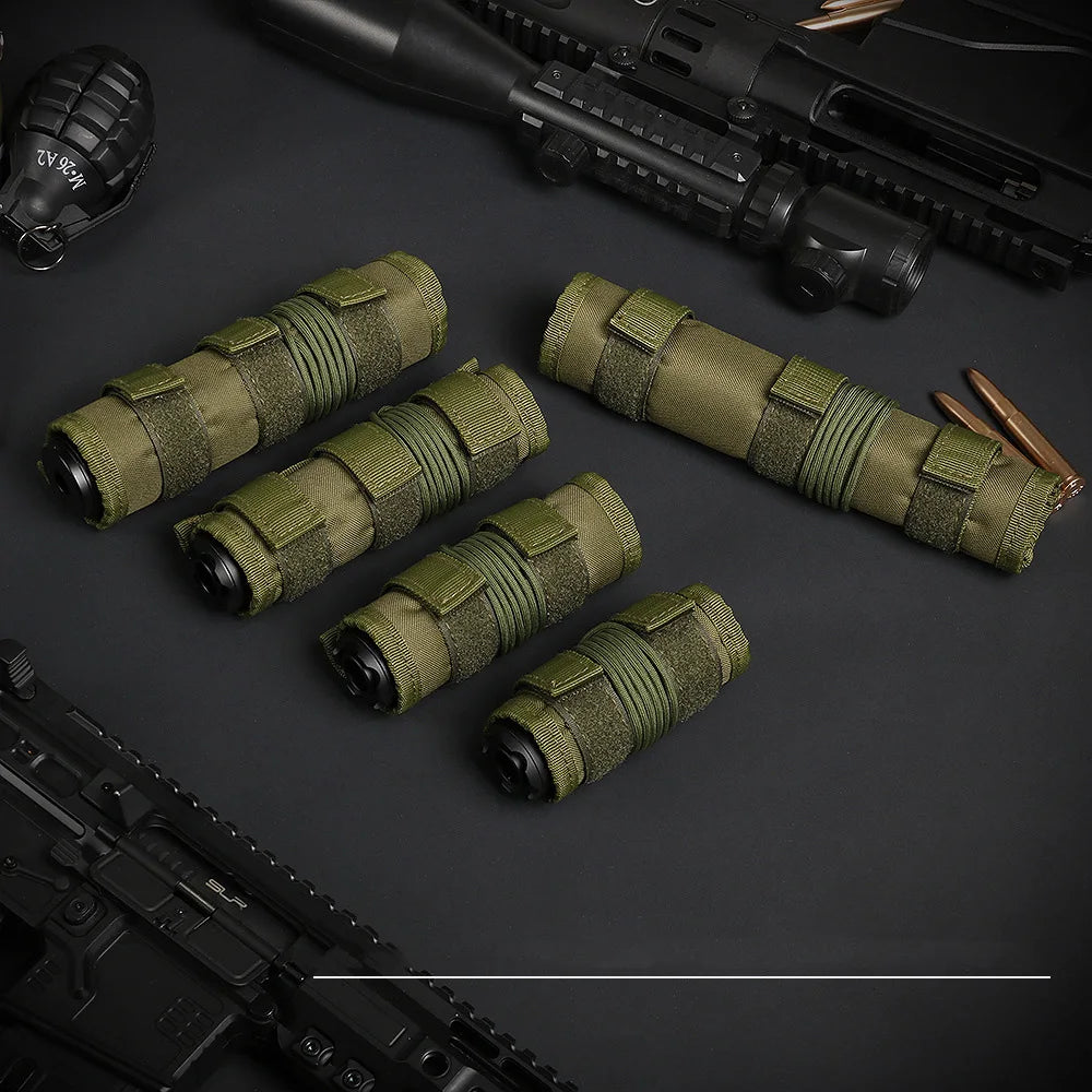 4inch Green Tactical Silencers Protective Cases For Hunting Shooting Silencers Protective Cove nylon Suppressor Cover