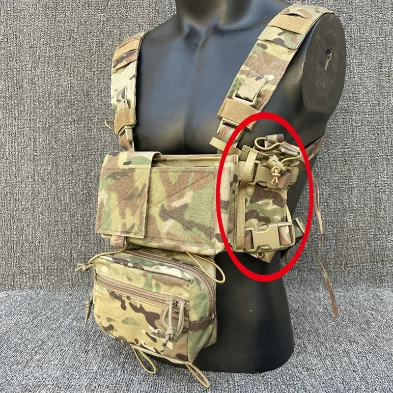 Tactical Radio Pouch MK3 MK4 Chassis Micro Fight Expander Wings Magazine Pouch Chest Rig Plate Carrier Multicam Mag Bag