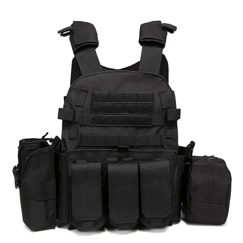 6094 Military Tactical Vest Molle Vest Body Armor Combat Army CS Gear Hunting Plate Carrier Airsoft Accessories Wargame Pouch