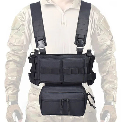 MK3 Mini Tactical Chest Rig Spiritus Airsoft Hunting Vest Ranger Combat Paintball Vest w/ 5.56 7.62 Magazine Pouch Accessories
