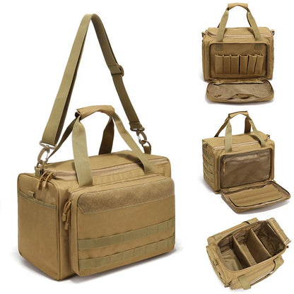 Larger Tactical Pistol Bag Gun Storage Bags with Magazine Pouch & MOLLE System, Adjustable Strap for Range Shooting & Hunting