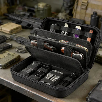 Tactical Knife Storage Bag 24 Knives Display Case Pocket Knives Collection Box Folding Knife Organizer Pouch EDC Tool Pouch