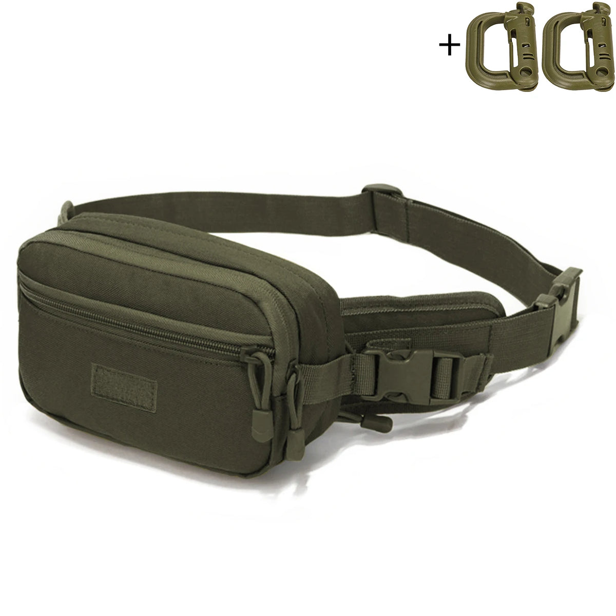 Portable hidden waist bag with widened adjustable waistband, high-strength quick release buckle, layered storage