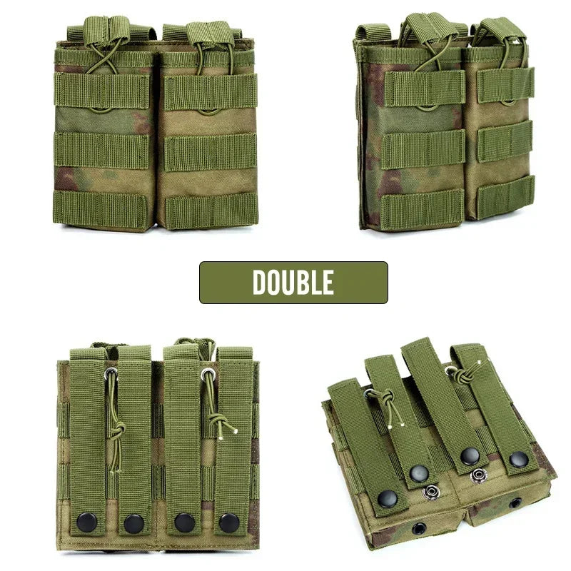 1000D Tactical Magazine Pouch Double/Triple/Quadruple Mag Pouch Training Ak 7.62/5.56mm M4 Ar Rifle Hunting Accessories