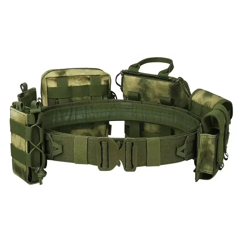 Tactical Vest Tactical Combat Duty Utility Belt Tactical Waist Bag 8 in 1 ATFG MOX Camouflage Molle Combat Belt With Pouches