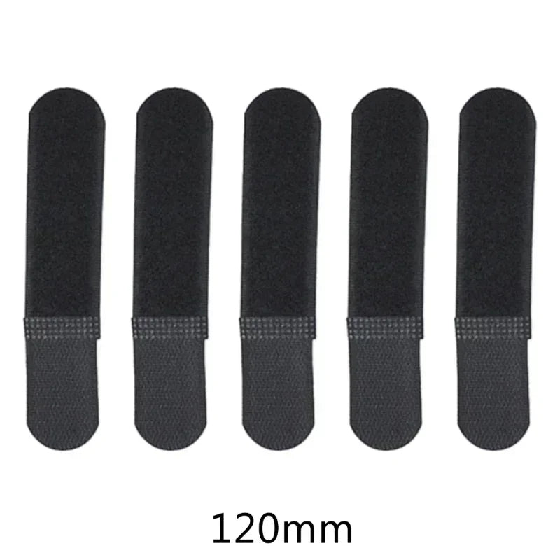 Tactical Nylon Straps Cable Ties Strap 5PCS Webbing Organizer Fix Hook Loop Grip Wrapping Cord Reusable Backpack Velcro Zip Ties
