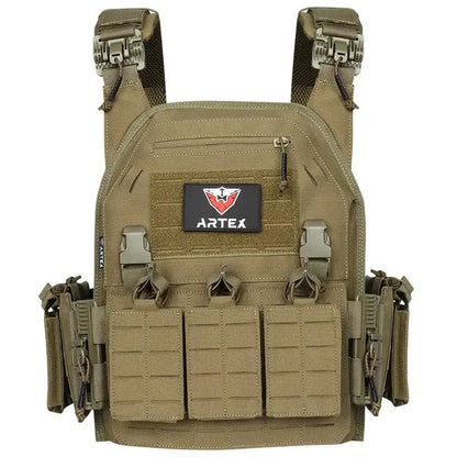 Ranger Green Plate Carrier Tactico Vest With Quick Release Security Molle Chaleco Tactico Bandolier Laser Cut Vest