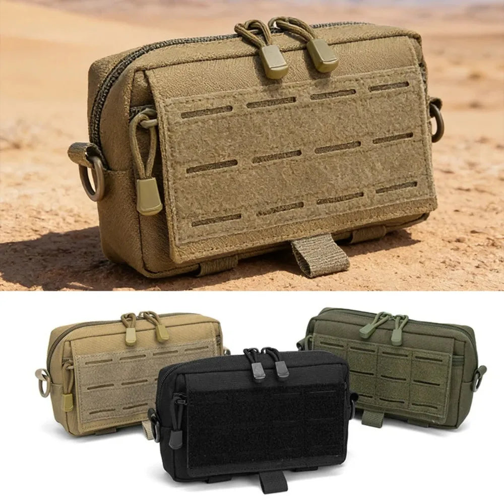 Tactics MOLLE Admin Pouch Utility EDC Waist Bag Horizontal Modular Pouch Chest Pack  Accessory Bag for Outdoor Hiking, Hunting