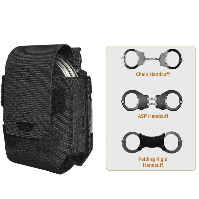 1/2PCS Handcuffs Pouch Shackles Case Holster Molle Quick Release Cuffs Holder Tactical accessory bag training tactical vest belt