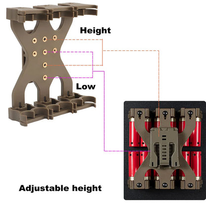 Tactical 12 Gauge Shotgun Shell Holder12 Rounds Adjustable Angle Magazine Ammo Pouch Belt Clip Adaptor Mag Hunting Accessories