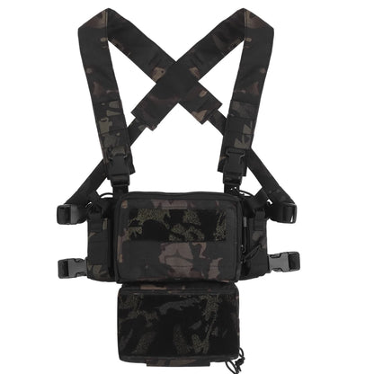 Tactical Vest Set D3CRM Chest Rig with Drop Pouch 5.56 Triple Mag Pack Multifunctional Detachabl Adjustable Hunting Airsoft Gear