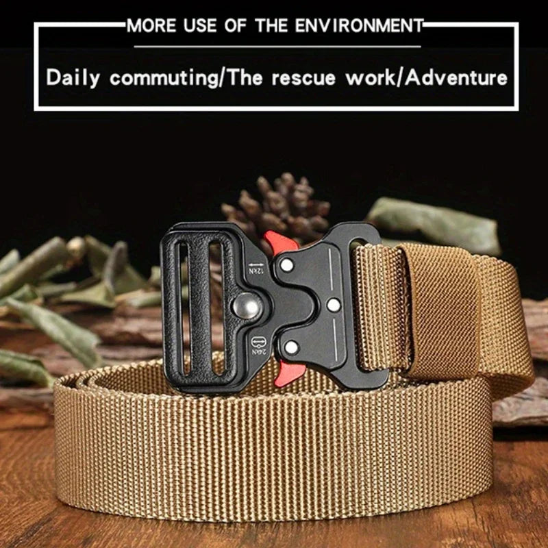2026New Tactical Waist Belt - Durable Automatic Buckle, Perfect for Outdoor Adventures, Unisex Accessories for Men and Women
