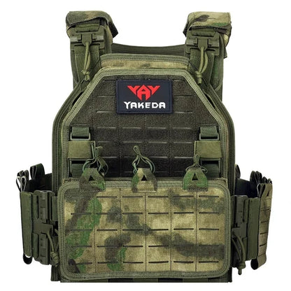 YAKEDA Tactical Vest 6094 Fast Detachable Light Laser Cut Outdoor Hunting Black Gear Carry Vest of High Quality 1000D Nylon