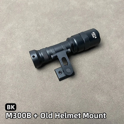 SOTAC Tactical SS MAX Helmet Light Mount with M300V M300B SF Flashlight for Helmet Rail