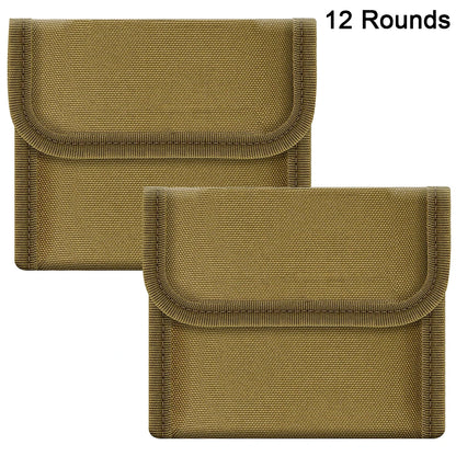 12/14 Rounds Tactical Rifle Ammo Pouch Buttstock Shell Holder Cartridge Carrier Utility Bullet Bandolier Carrier for .223/.30Cal