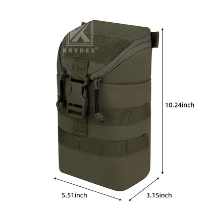 KRYDEX Tactical GP Pouch Vertical Utility MOLLE  Zip Rip EDC Bag Pack Quick Access Side Pocket Hunting Paintball Pouches