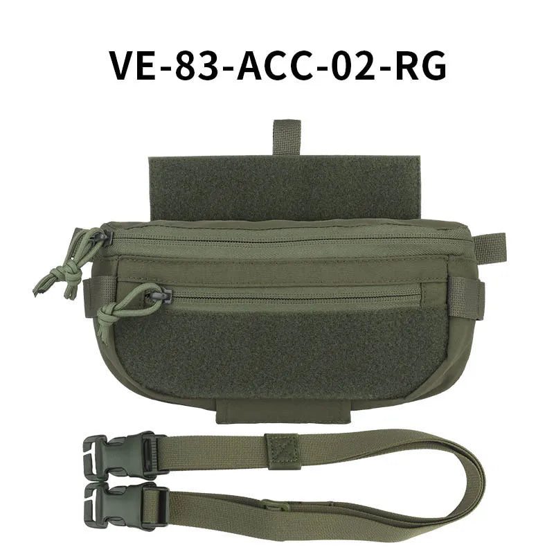 Tactical Hanger Pouch Compact Abdominal Dangler Pack Quick Release Shoulder Bag Integrates Hunting Vest Plate Carrier Airsoft