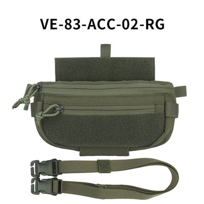 Tactical Hanger Pouch Compact Abdominal Dangler Pack Quick Release Shoulder Bag Integrates Hunting Vest Plate Carrier Airsoft