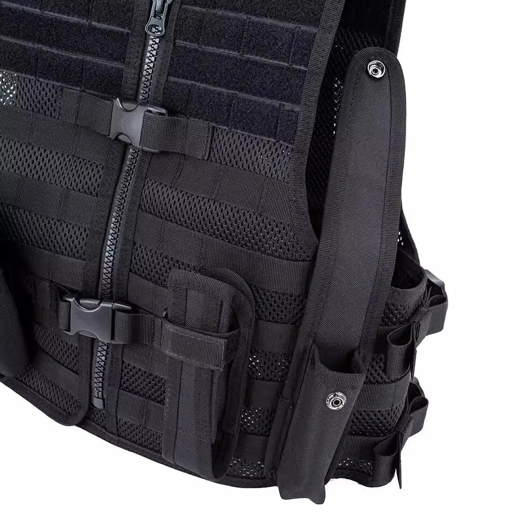 Tactical vest mesh multi pocket patrol security vest with adjustable vest