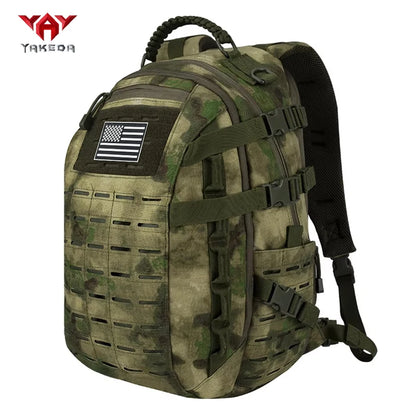 YAKEDA Laser Cutting MOLLE Outdoor Backpack Wear resistant and Durable Large Capacity Mountaineering Bag