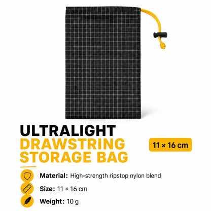 Ultralight Dyneema Ripstop Drawstring Bag Portable Outdoor Storage Pouch Camping Hiking Fishing Gear Organizer Accessories Bag