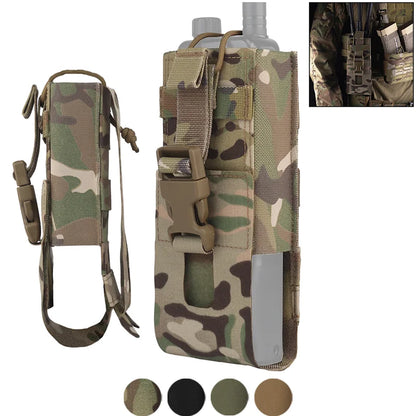 Quick Release Radio Carrier Universal MOLLE Platform Mount Nylon Lightweight Pouch for PRC Series Walkie Talkies Outdoor Airsoft