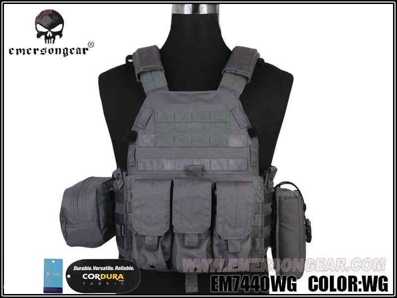 Emersongear For LBT 6094 Style Plate Carrier W/3 Pouches Tactical Vest Protective Gear Body Guard Armor Airsoft Hunting