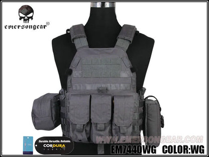 Emersongear For LBT 6094 Style Plate Carrier W/3 Pouches Tactical Vest Protective Gear Body Guard Armor Airsoft Hunting