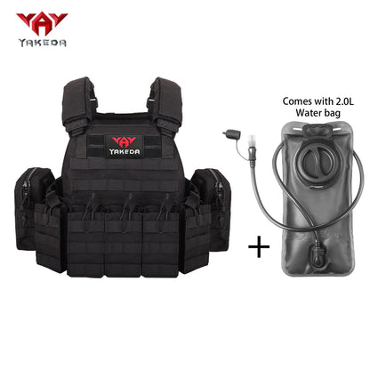 YAKEDAMOLLE Modular Hunting Tank Top, Comes with 2L Soft Water Bag, Adjustable Shoulder Strap with Multiple Device Bags