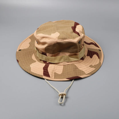 59CM Camouflage Tactical Cap Boonie Hat Caps Men Outdoor Sports Sun Bucket Cap Fishing Hiking Hunting Hats