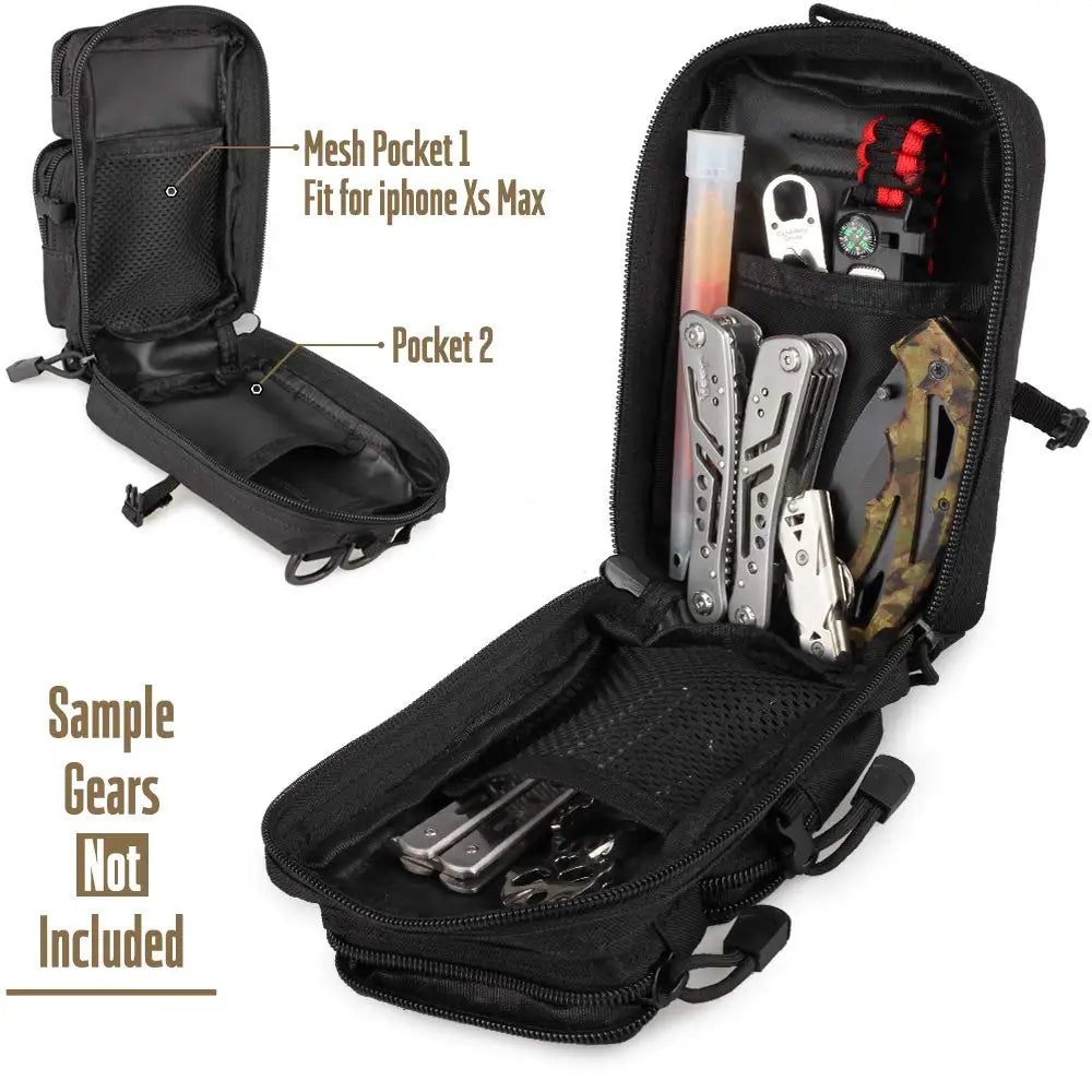 Tactical MOLLE Utility Pouch Mini EDC Tool Phone Storage Bag Medical IFAK Pack for Waist Carry