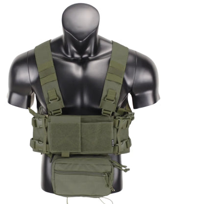 MK4 Chest Rig with 5.56/7.62 Magazine Pouch Holder, Pistol/Wing Pouch, Molle Dangler Pouch