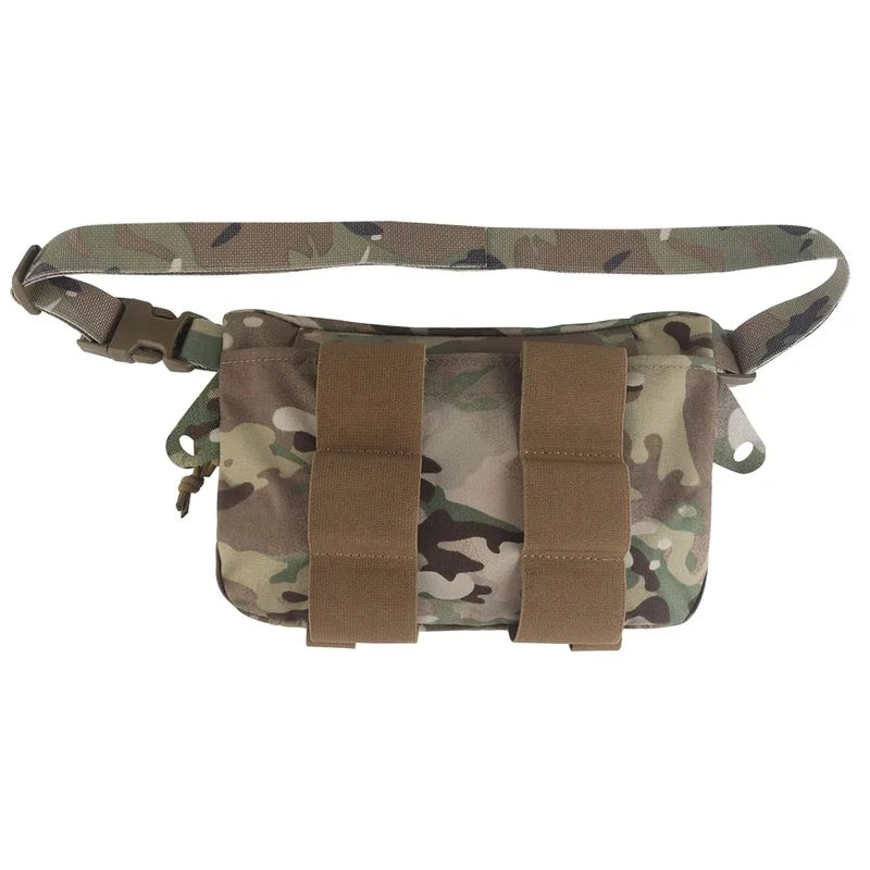 Tactical SS Style Abdominal Dangler Drop Storage Pouch  Box MOLLE Waist Bag Fit Plate Carrier Vest Airsoft CS Game Hunting