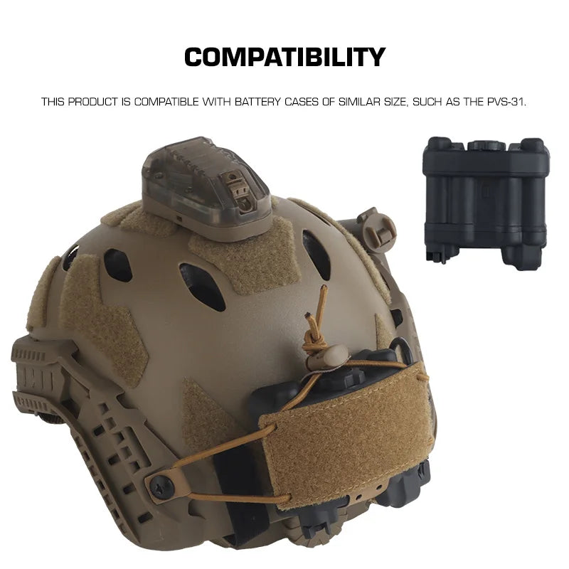 Tactical NVG Battery Box Mounting Accessories Pack Box Case Holder for Airsoft Fast Helmet Retention Counterweight System