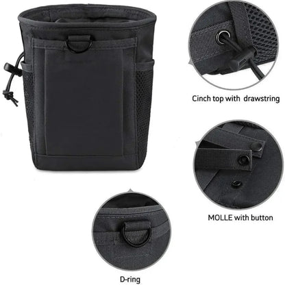 Outdoor Molle Drawstring Magazine Dump Pouch Adjustable Utility Belt Fanny Hip Holster Bag Outdoor Ammo Storage Pack Ammo Bag