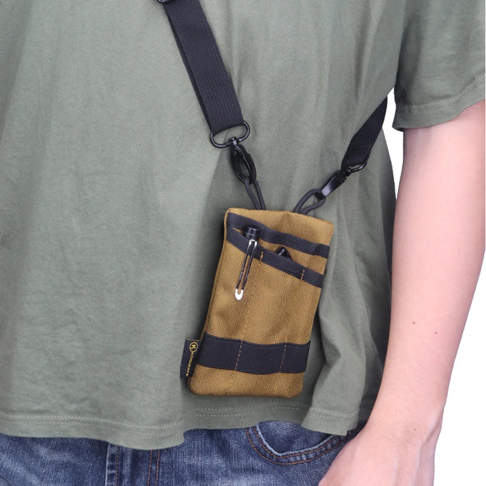 Compact Pocket Organizer Pouch Multifunctional for Camping Hiking Mountaineering Card Key EDC Tool Storage Bag