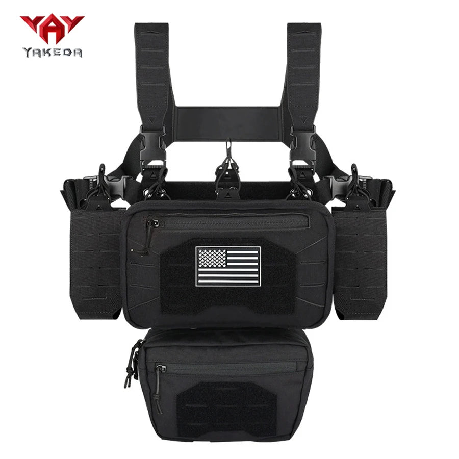 YAKEDA Outdoor Equipment Chest Hanging Bellyband Laser MOLLE Mounting Multi functional Chest Hanging