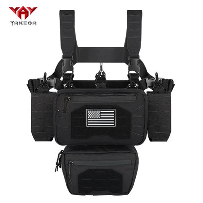 YAKEDA Outdoor Equipment Chest Hanging Bellyband Laser MOLLE Mounting Multi functional Chest Hanging